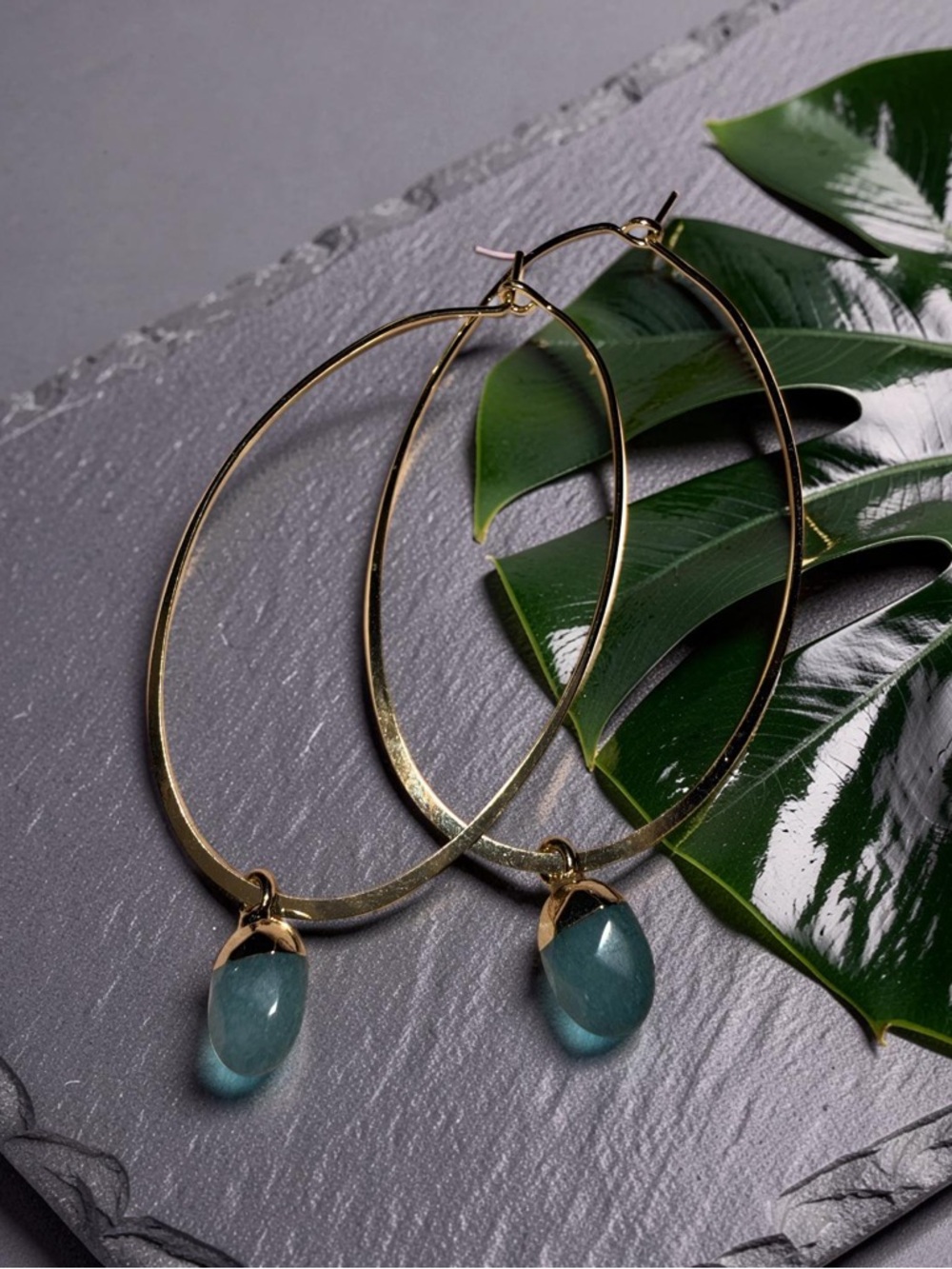 Dainty lightweight Faceted Amazonite Earrings 🩵